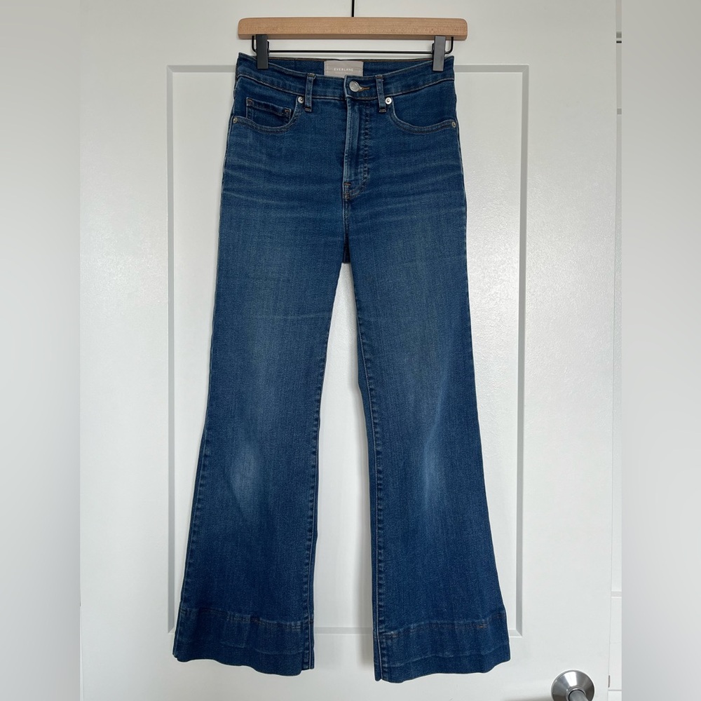 Everlane Modern Flare Jeans High Rise Blue Denim Size 26 (based on measurements)